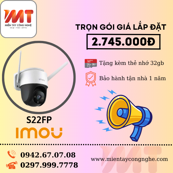 Camera IP Wifi PTZ 2MP IPC-S22FP-IMOU