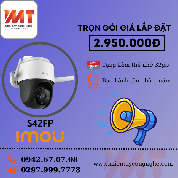 Camera IP Wifi PTZ 4MP IMOU IPC-S42FP-D