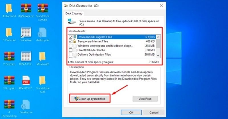 Sử dụng Disk Cleanup để xóa file rác