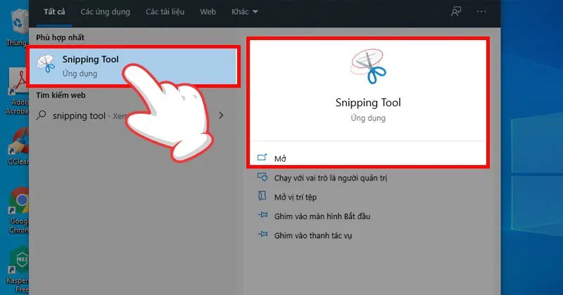 Cách chụp màn hình bằng Snipping Tool